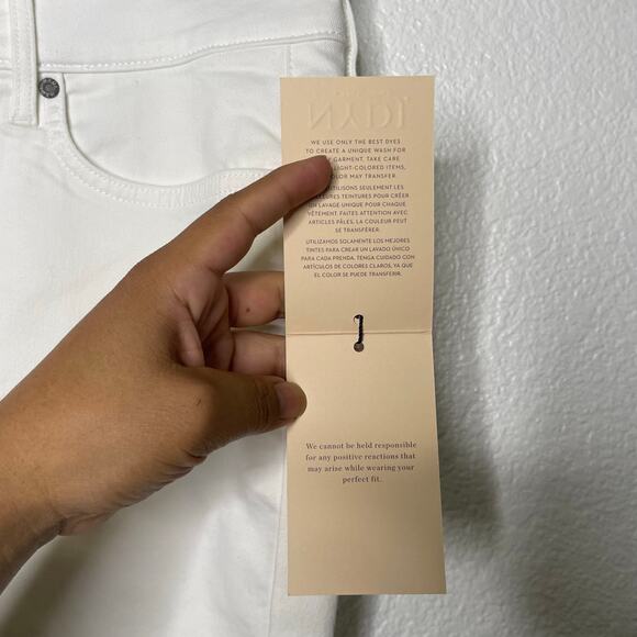 NYDJ Womens Jeans Size 12 White Marilyn Straight Ankle Mock Fly w/ Slit - Picture 15 of 15